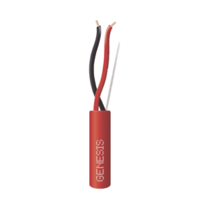 Bobina de 152 Metros (500 Pies) de Alambre / 2 x 18 AWG / Riser / Resistente al Fuego / Color Rojo / Tipo FPLR- CL3R - C(UL) -FT4 / Para Sistemas Contra Incendio o Sistemas de Evacuación