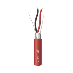 Carrete de 152 Metros (500 Pies) de Alambre / 2 x 14 AWG / Riser / BLINDADO / Tipo FPLR / Color Rojo / Para Aplicaciones en Sistemas de Detección de Incendio y Sistemas de Evacuación