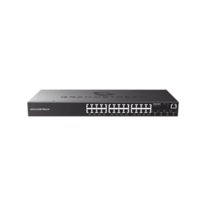 Switch PoE+ Administrable / 24 Puertos 10/100/1000 Mbps + 4 SFP / 360W PoE Total / Switching 56 Gbps / Cloud GWN Sin Costo / Montable en Rack
