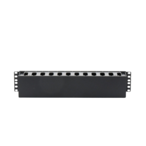 Organizador de Cables Horizontal de 2U para Rack de 19", Fabricado en Polímero Resistente a Deformaciones y Rayones