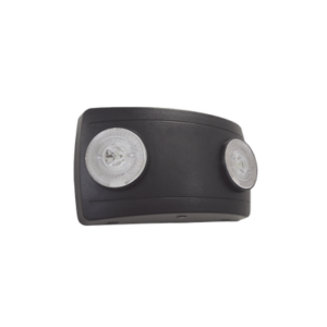 Luz de Emergencia Dual LED ultra compacta/150 lúmenes/Luz fría/Batería de Respaldo Incluida/Botón de test / Color Negro