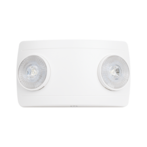 Luz de Emergencia Dual LED ultra compacta/150 lúmenes/Luz fría/Batería de Respaldo Incluida/Botón de test.